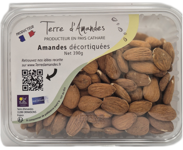 barquette amandes décortiquées francaises